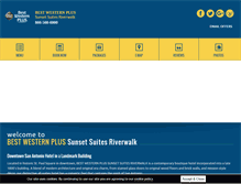 Tablet Screenshot of bestwesternsunsetsuites.com